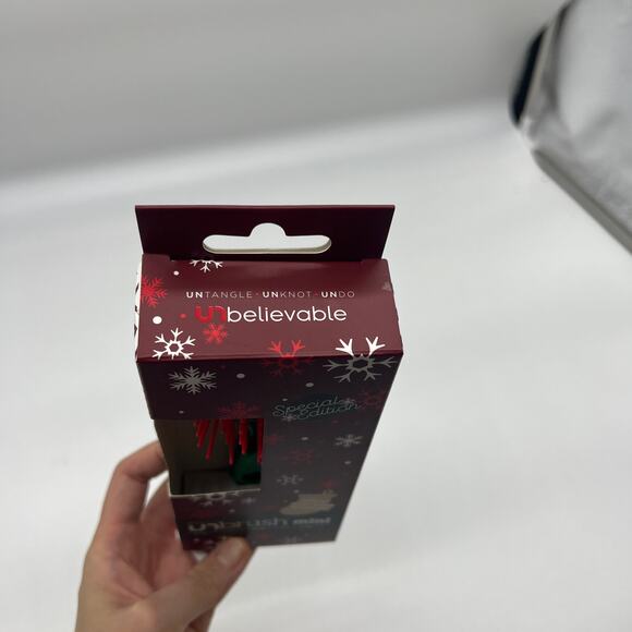 UNbrush Mini Detangling Hair Brush Travel Gift Holiday Chrome Green New - Picture 6 of 8